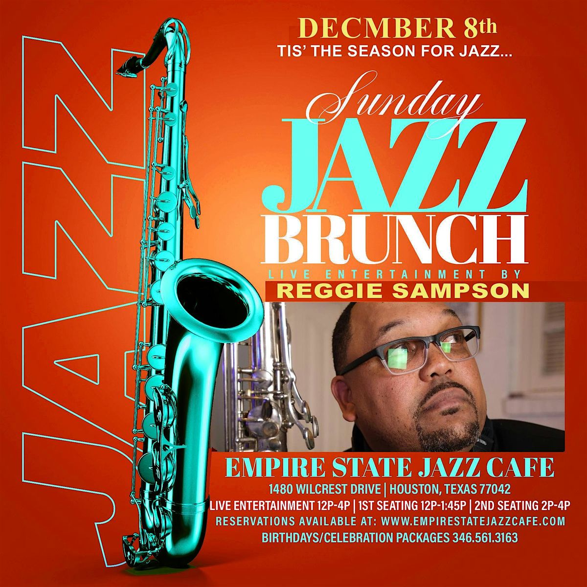 12\/8 - Sunday Jazz Brunch with Reggie Sampson