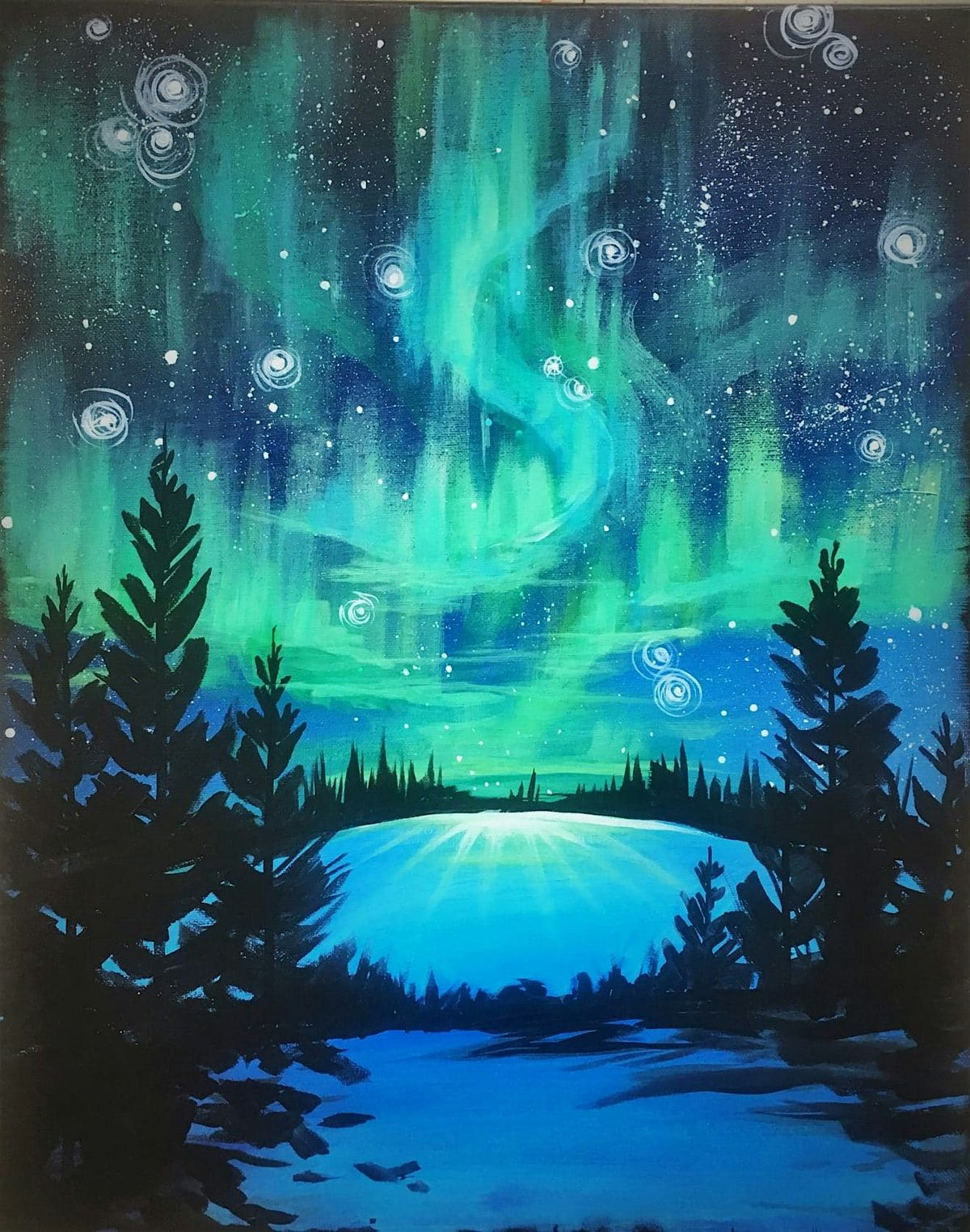 Northern lights Painting At Bennys