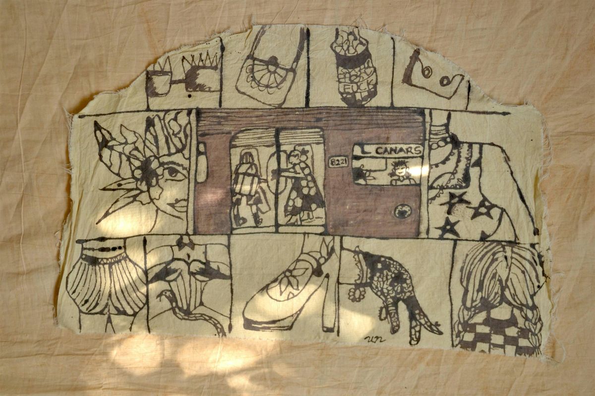 Showcase of " At home in Brooklyn - A kalamkari story cloth"