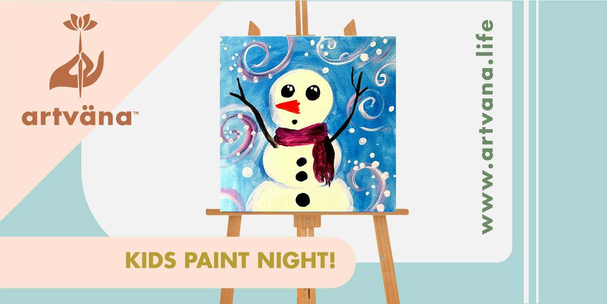 Winter Kids & Family Paint & Sip  art class at Bertoglios Pizza in Yelm!