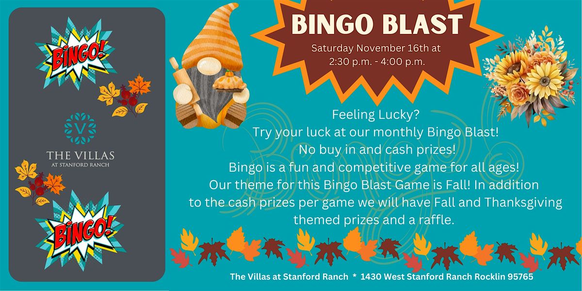 Fall Bingo Blast!