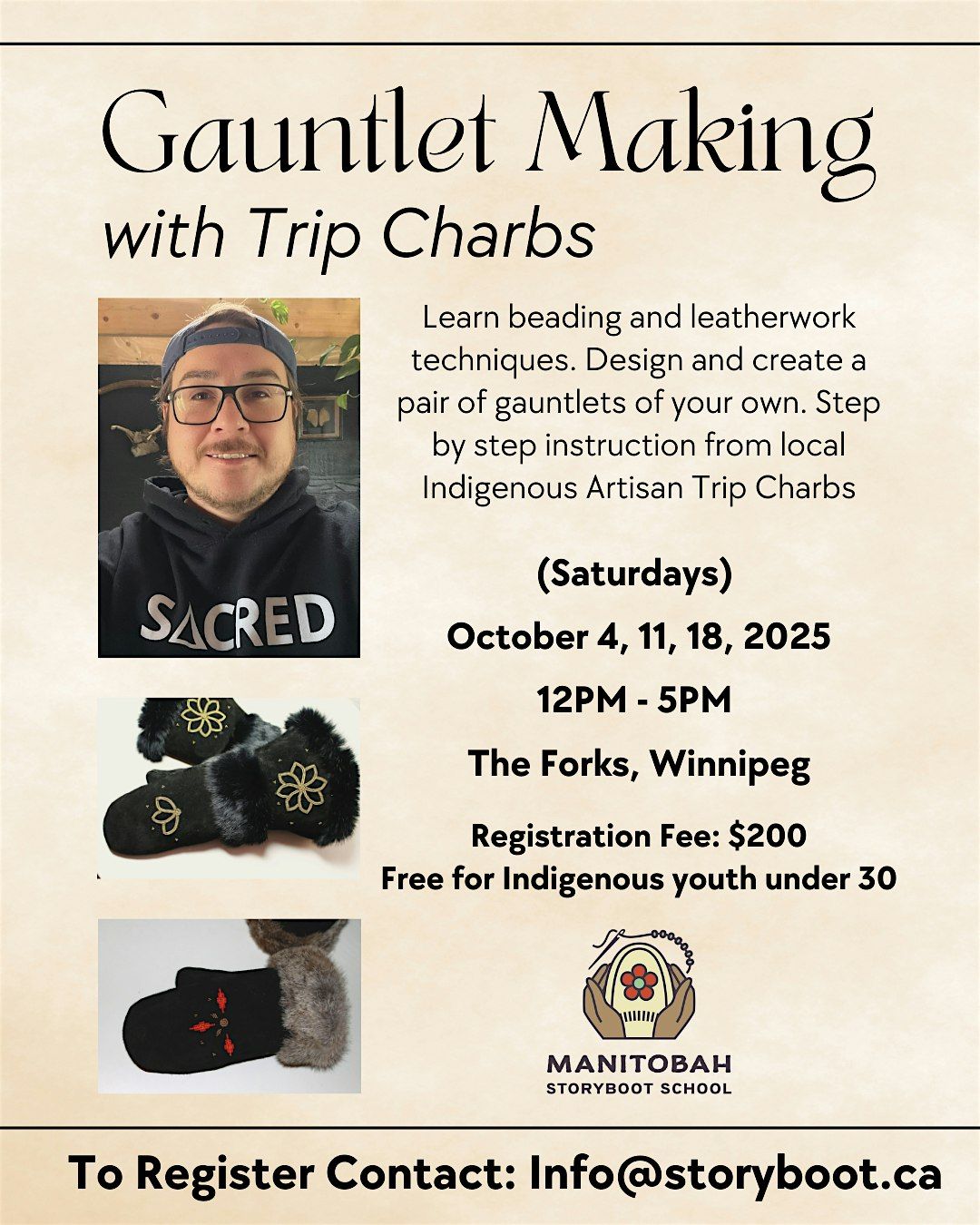 3-Week Gauntlet Making Course with Trip Charbs at The Forks