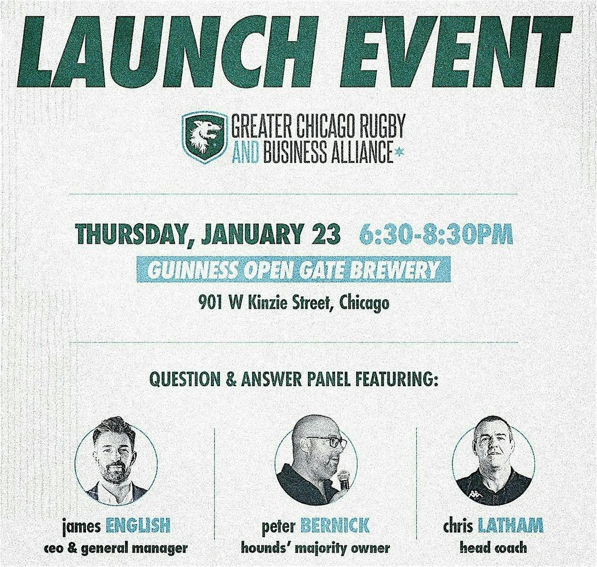 Greater Chicago Rugby & Business Alliance -- Launch Event