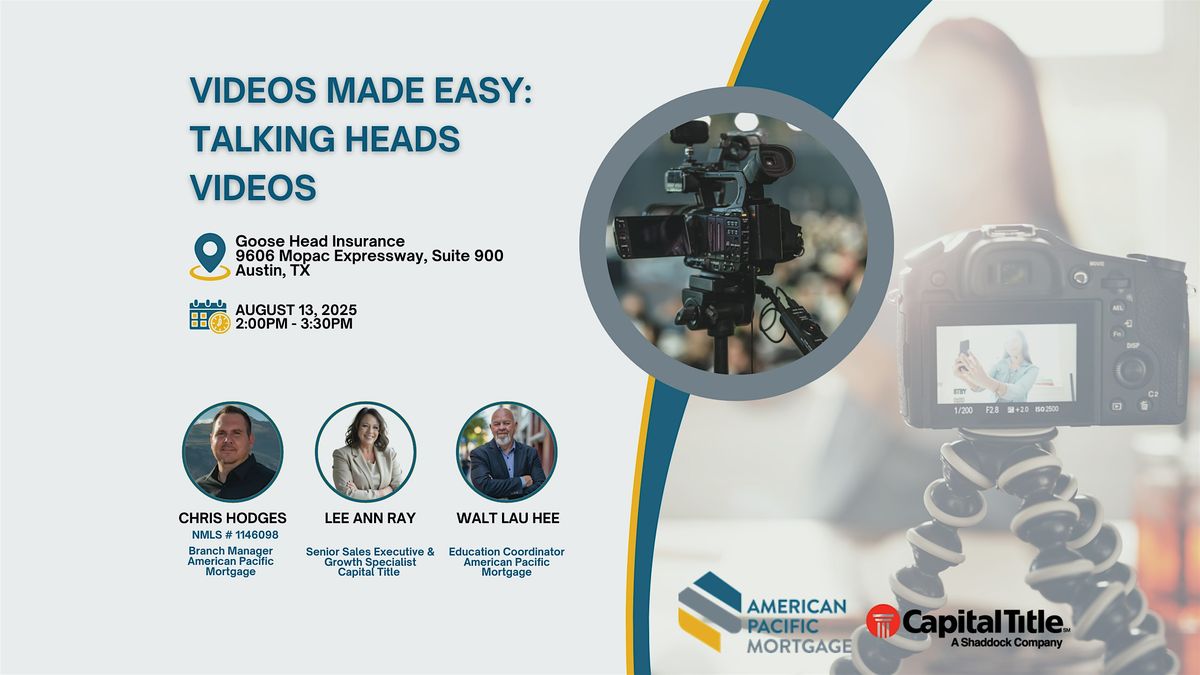 Videos Made Easy: Talking Heads Videos