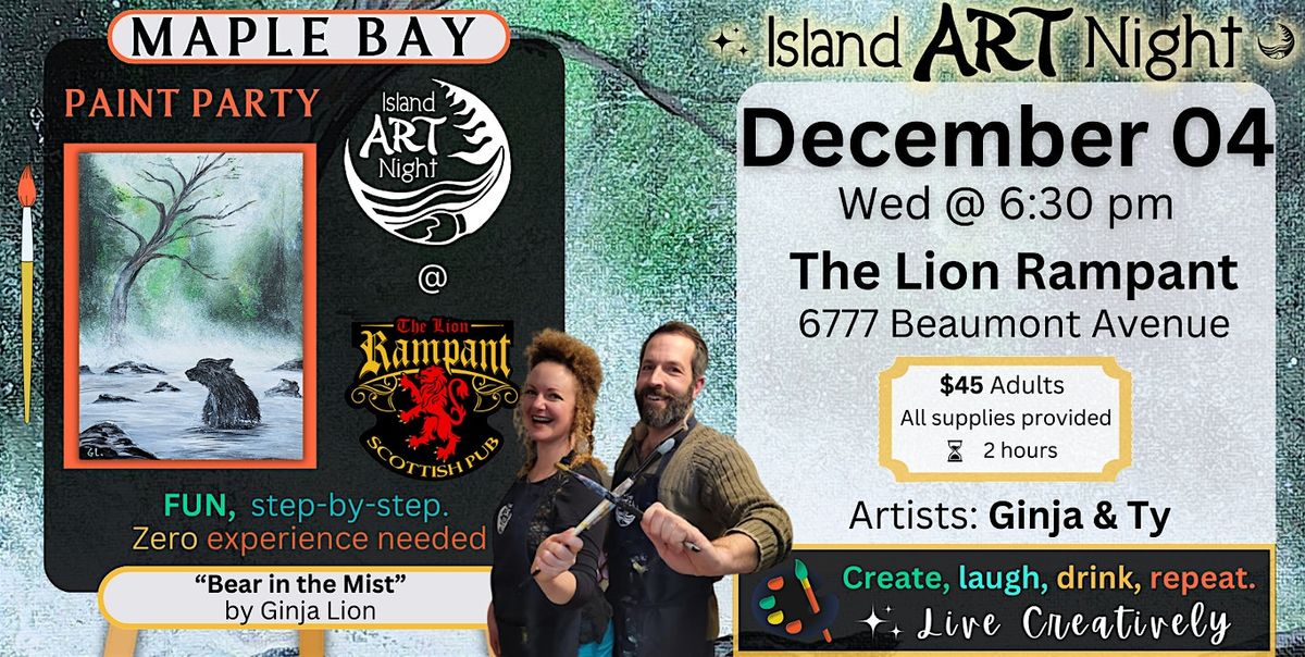 Join Ginja and Ty for her brand new painting "Bear in the Mist"!