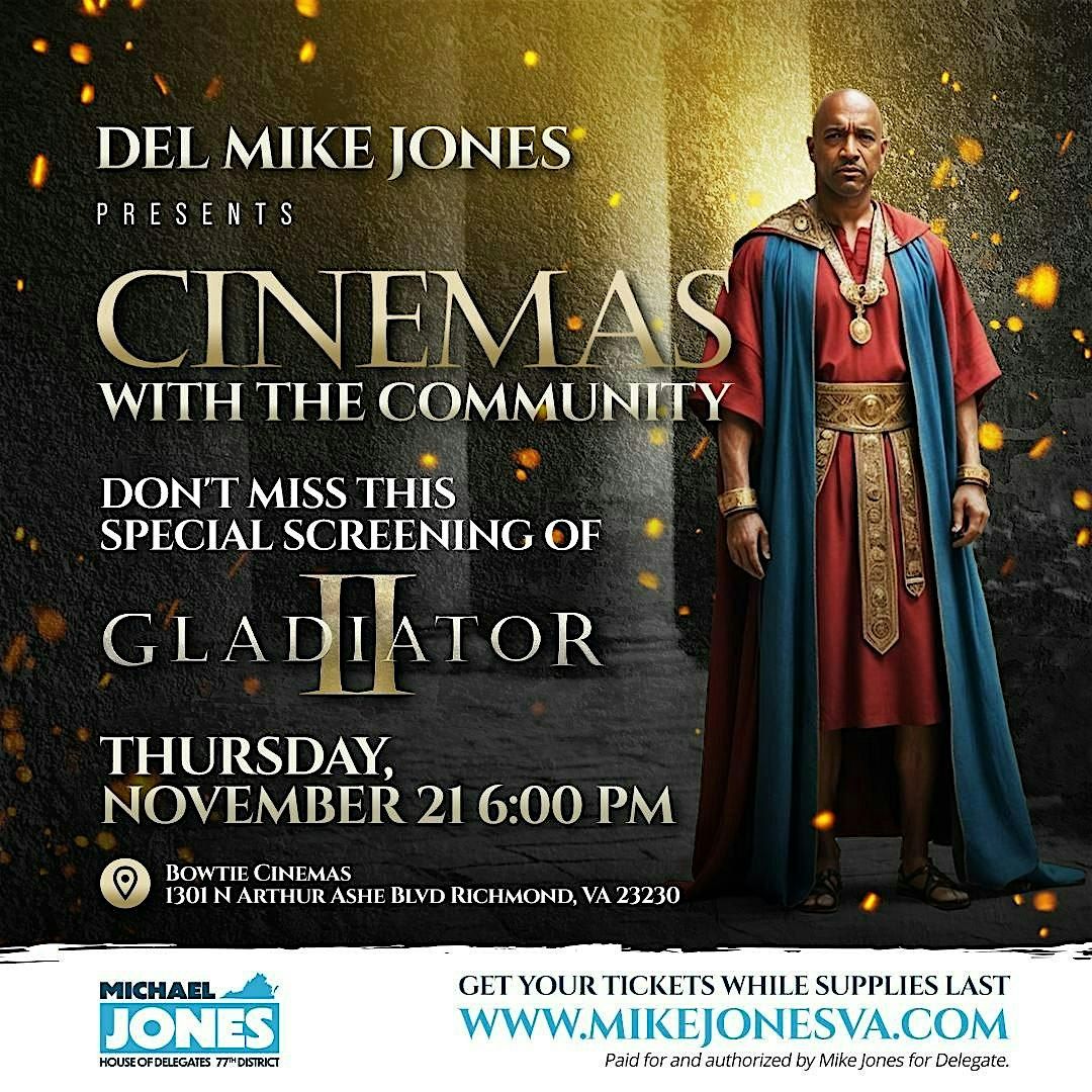 Del. Jones Presents Cinemas with the Community