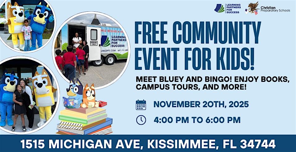 Free Community Event for Kids! Meet Bluey and Bingo Live