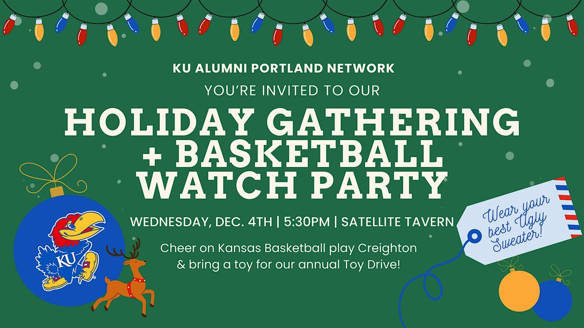 KU Watch Party + Holiday Toy Drive