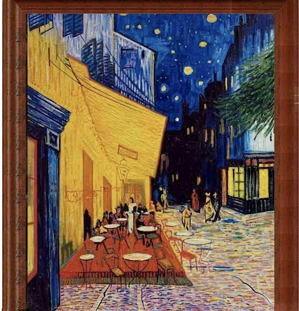 Starry Night at The Cafe  Sip N Paint