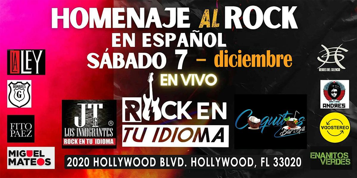 Una Noche de ROCK EN TU IDIOMA en Hollywood, FL