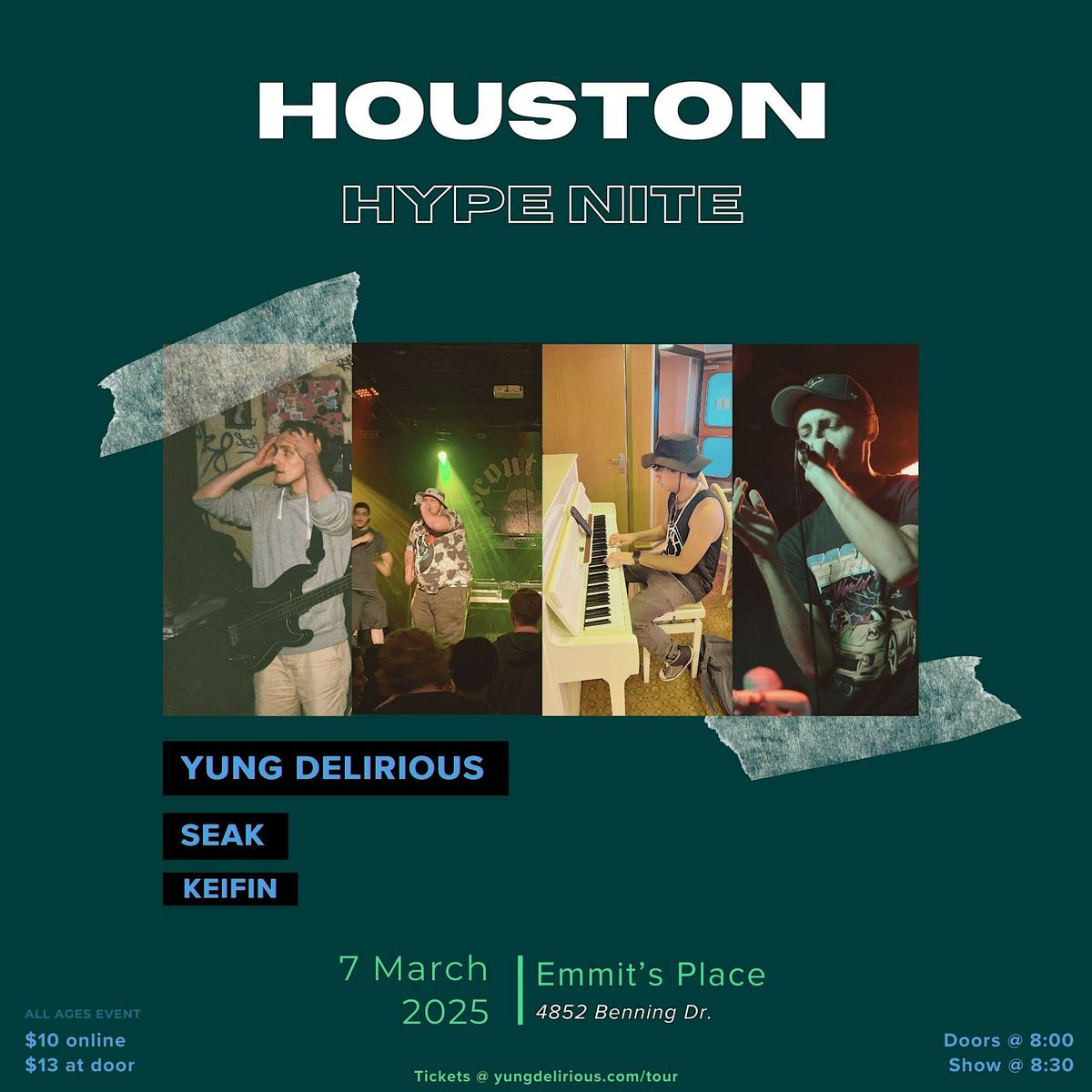 Houston Hype Nite w\/ Yung Delirious, SEAK & Keifin