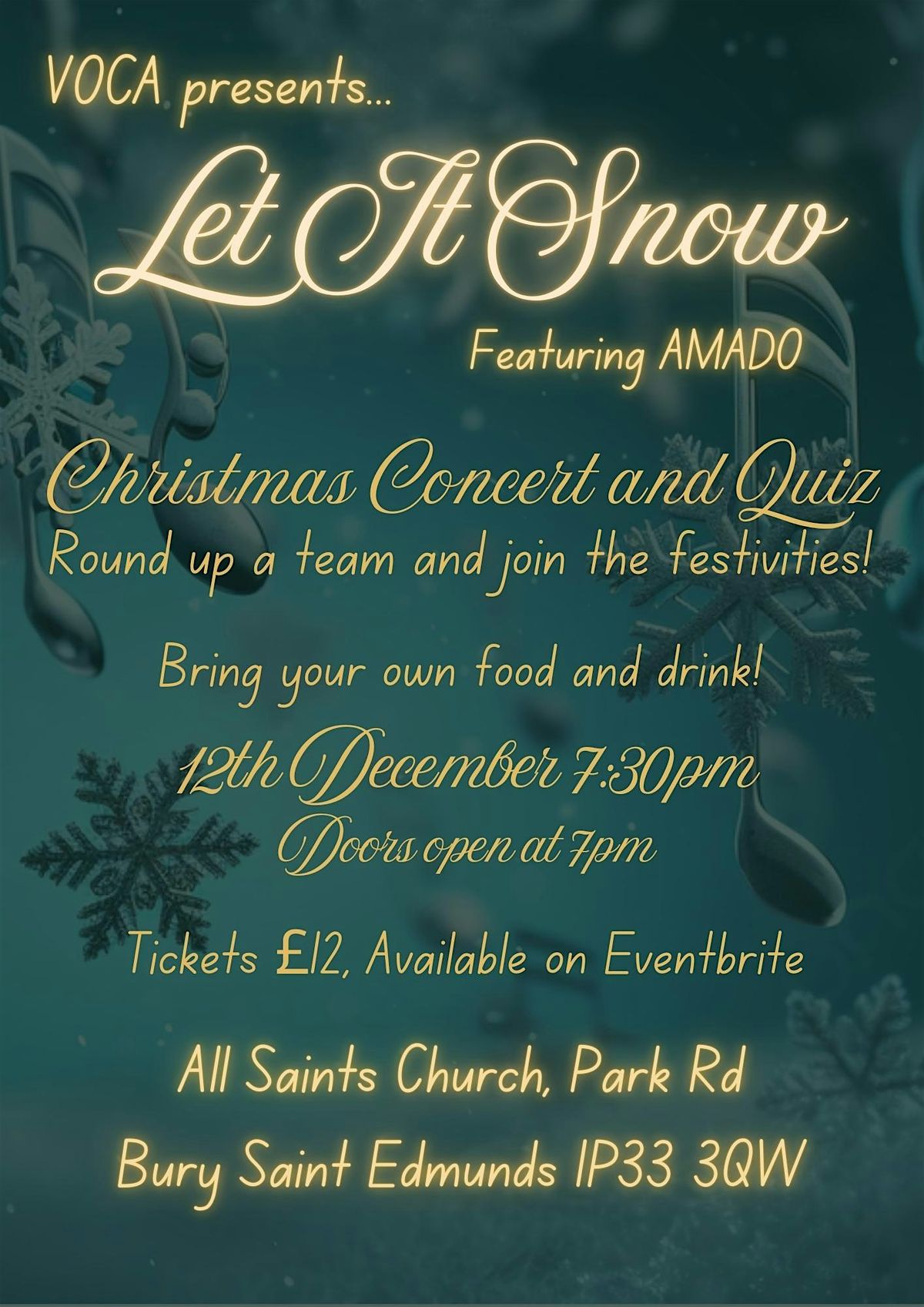 Let It Snow: Christmas Concert and Quiz with VOCA!