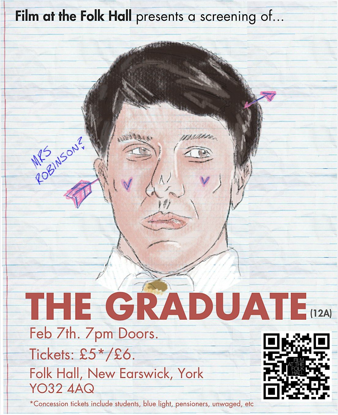 The Graduate - Film at the Folk Hall Valentine Event