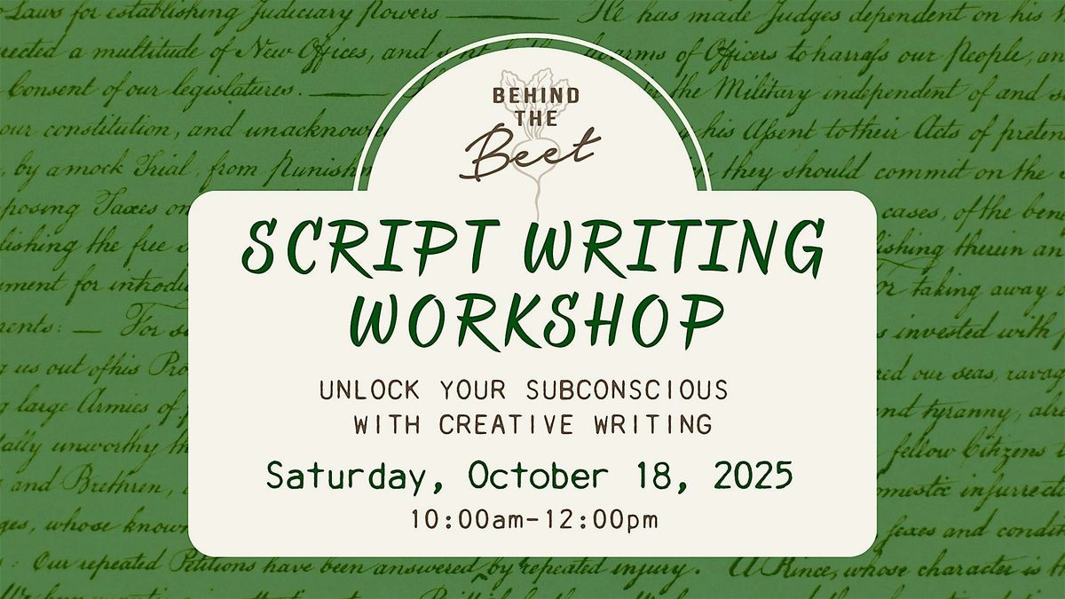 Meditative Script Writing Workshop