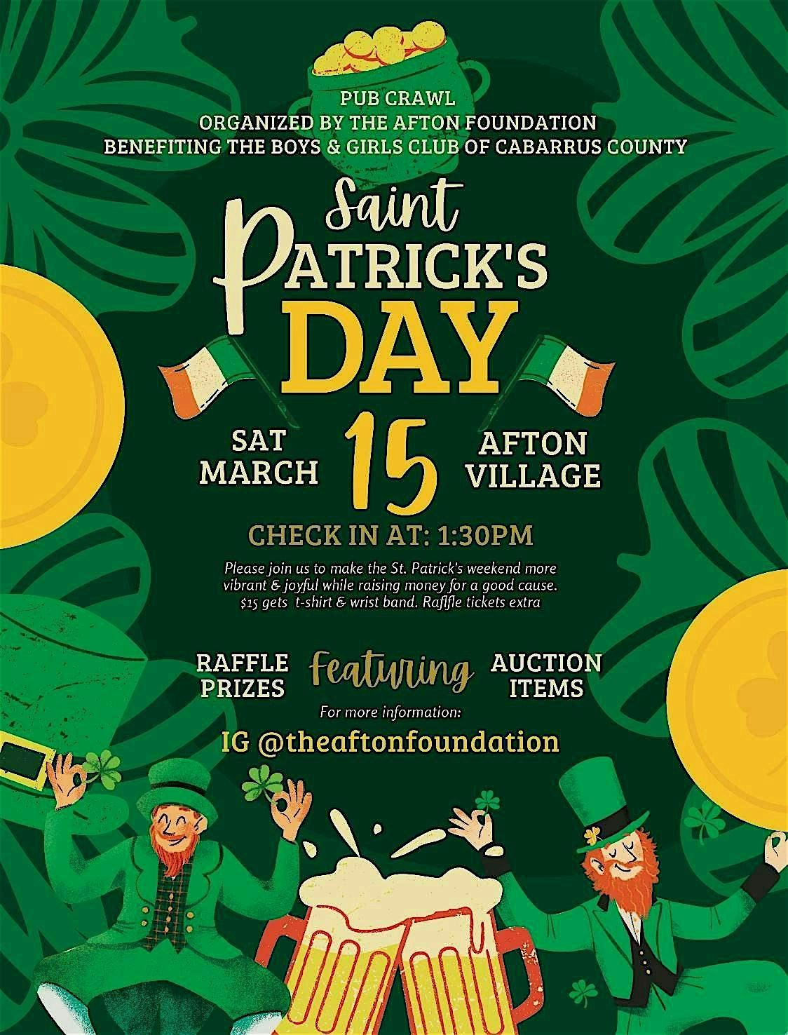 2nd Annual St. Patricks Day Pub Crawl Benefiting The Boys and Girls Club