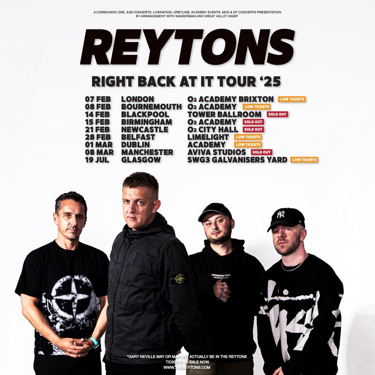 The Reytons Bournemouth Tickets