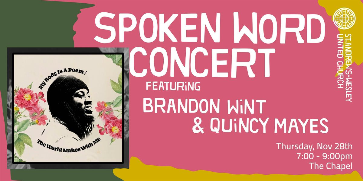 Spoken Word Concert featuring Brandon Wint & Quincy Mayes