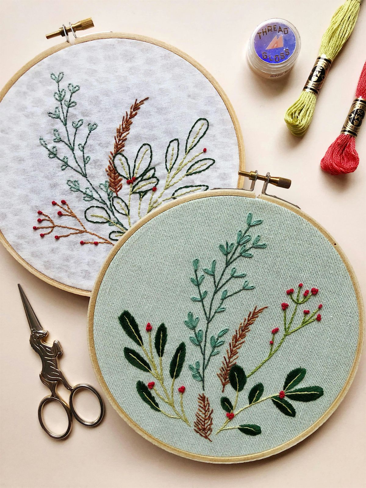 Winter Botanical Embroidery Basics Workshop