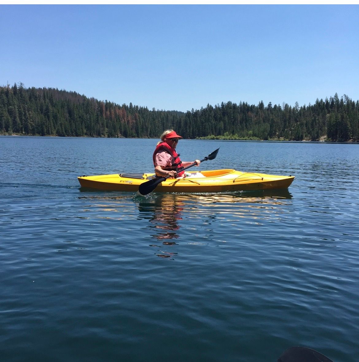 Mom\u2019s first paddle board\/kayak adventure (well, she did it once about 10 years ago)