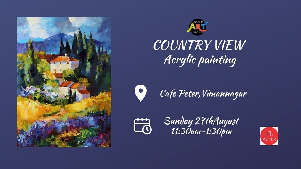 COUNTRY VIEW-Acrylic Painting