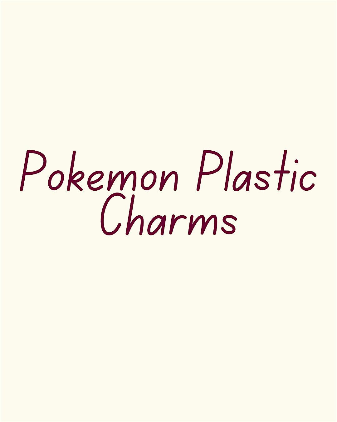 Pokemon Plastic Charms