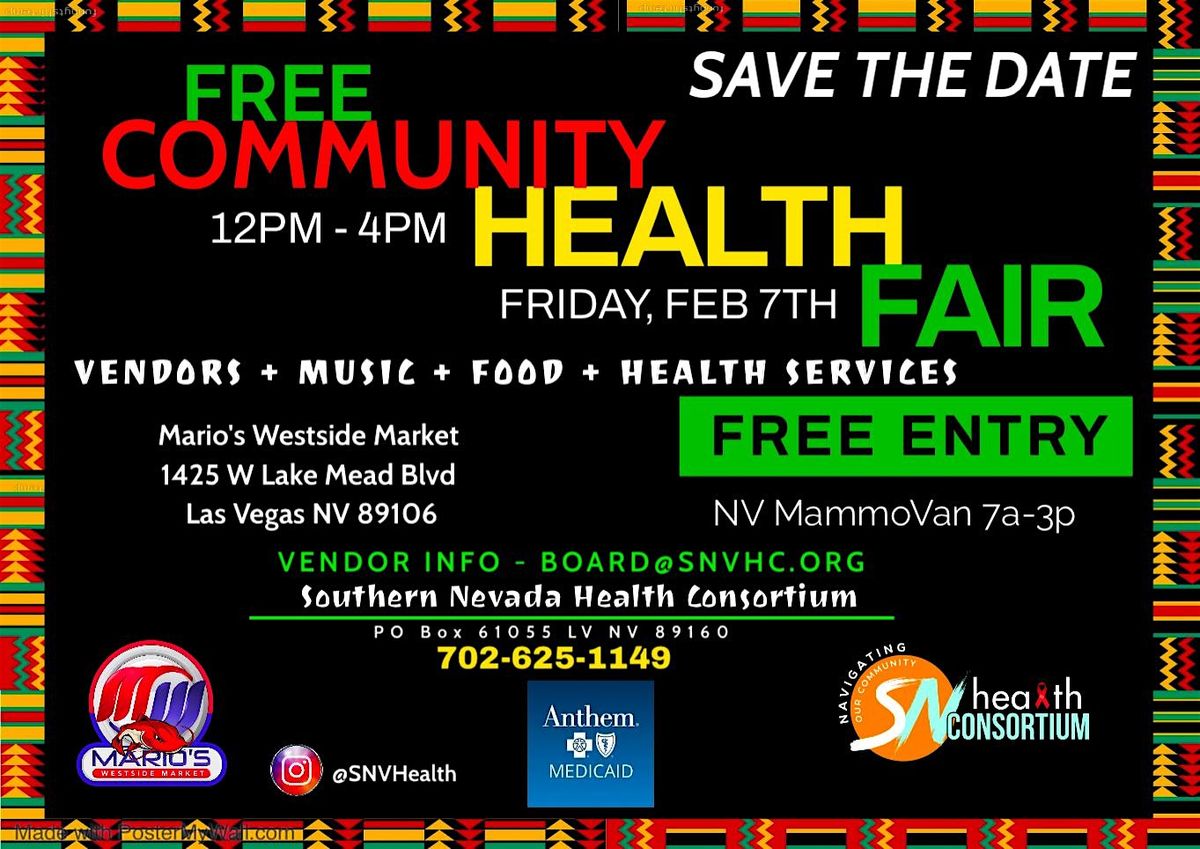 Free Community Health Fair - NBHAAD