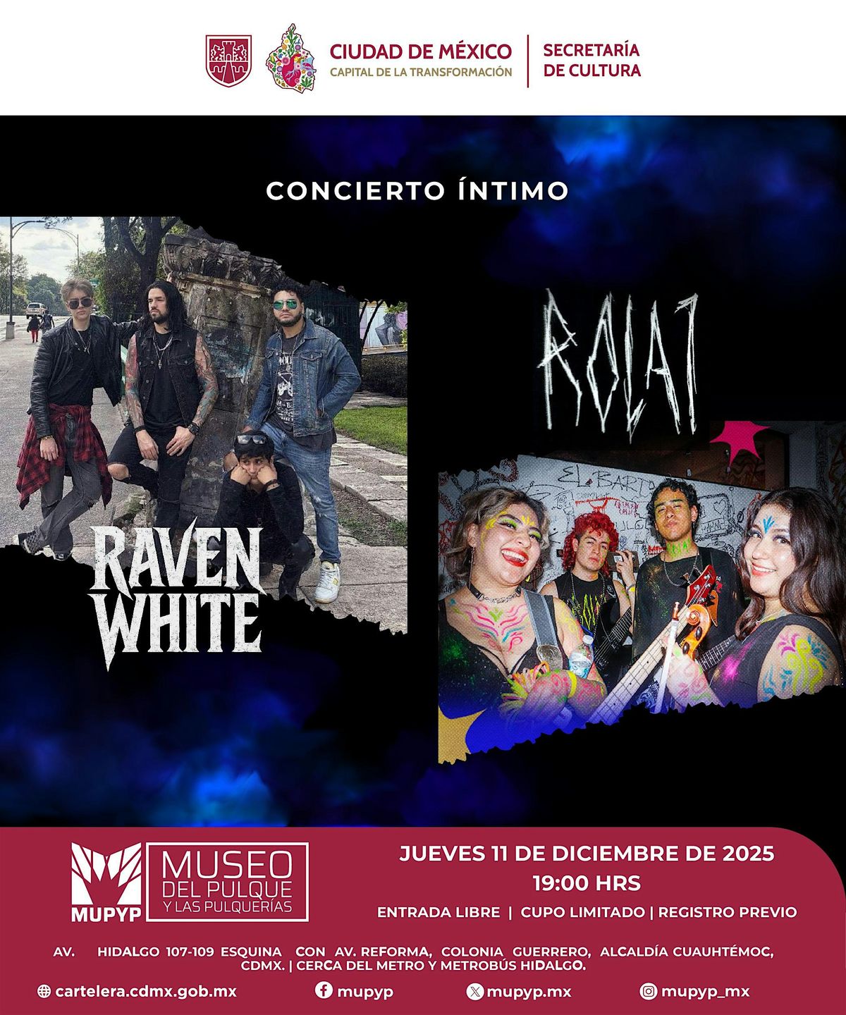 CONCIERTO \u00cdNTIMO \/ RAVEN WHITE & ROLA1
