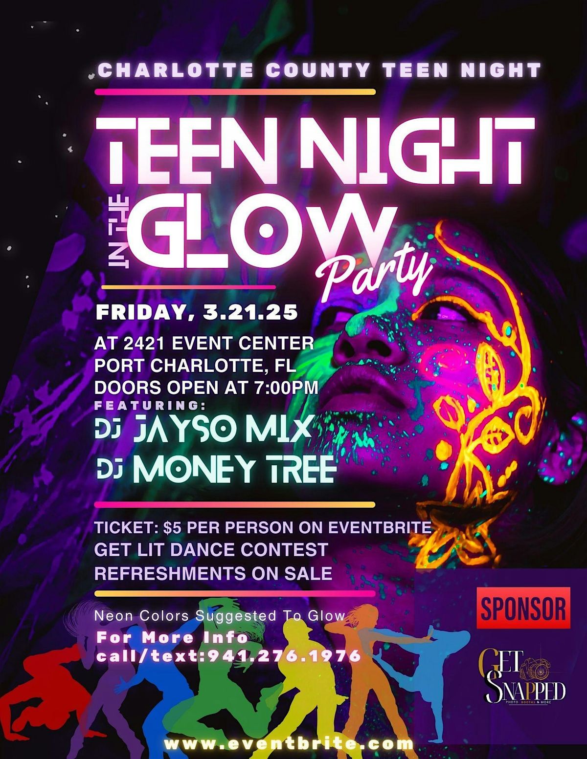 Charlotte County Teen Night present In The Glow Spring Break Bash