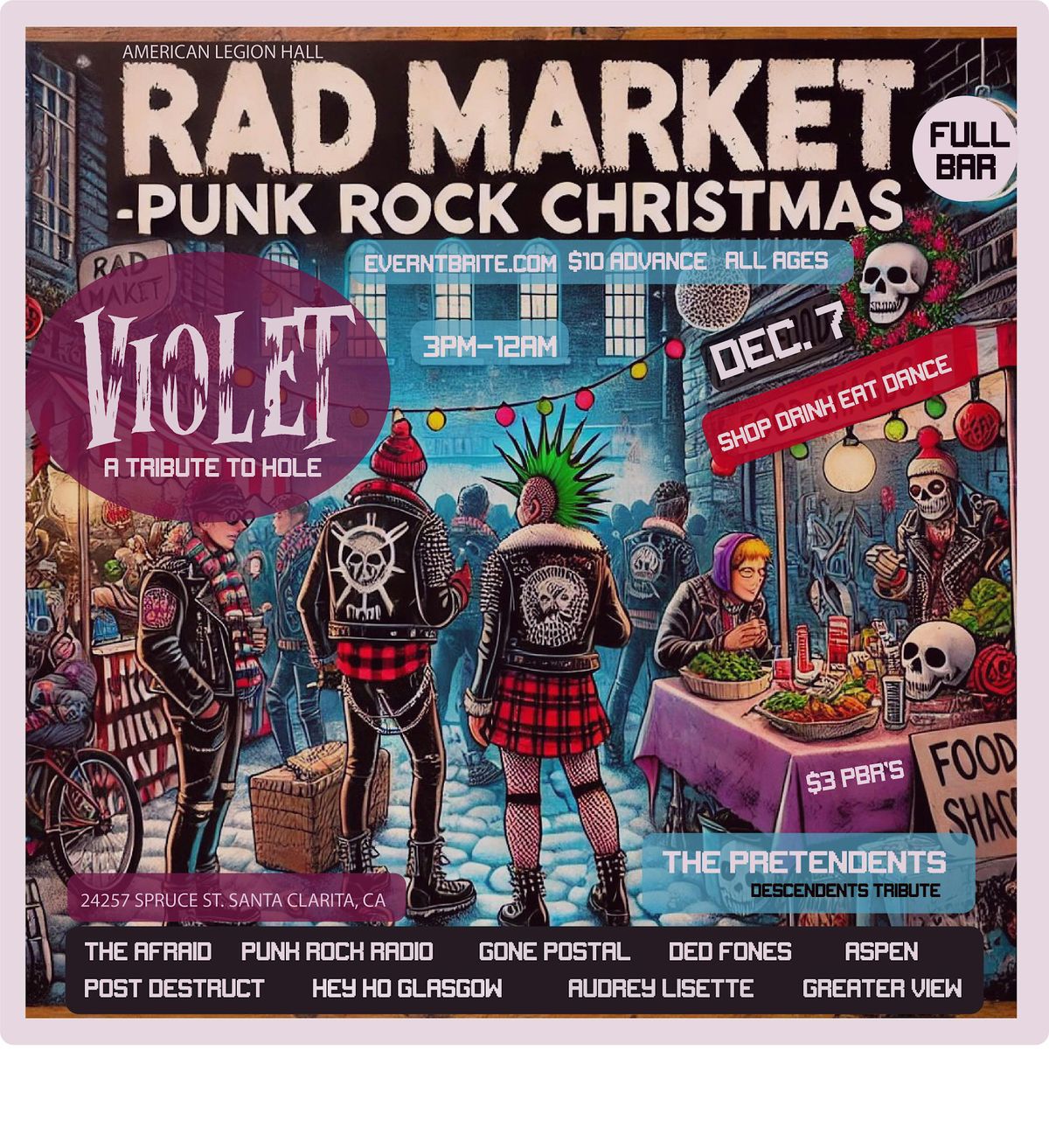 Rad Market Punk Rock Christmas with Violet, The Pretendents and more