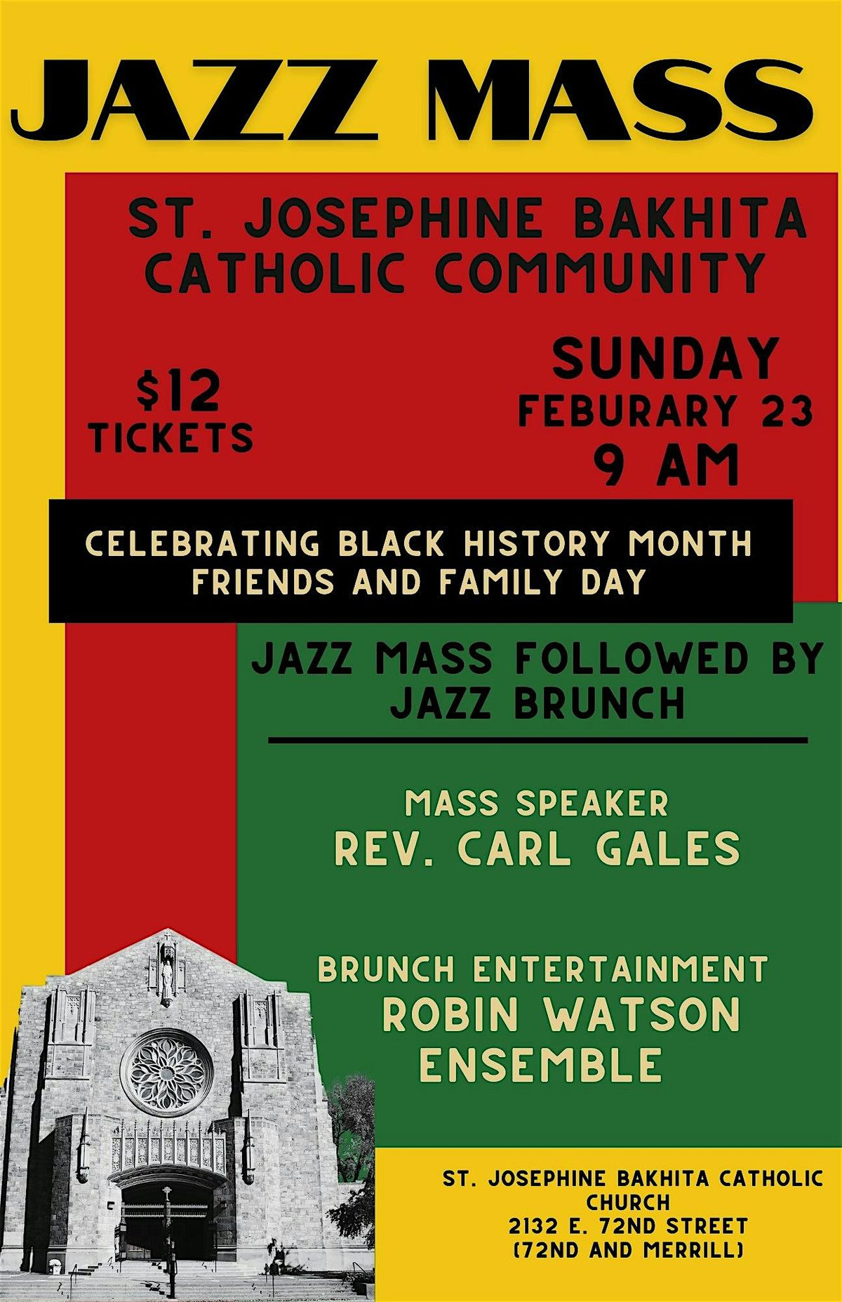 Celebrating  BLACK  HISTORY  Month FAMILY DAY Jazz Mass and Brunch