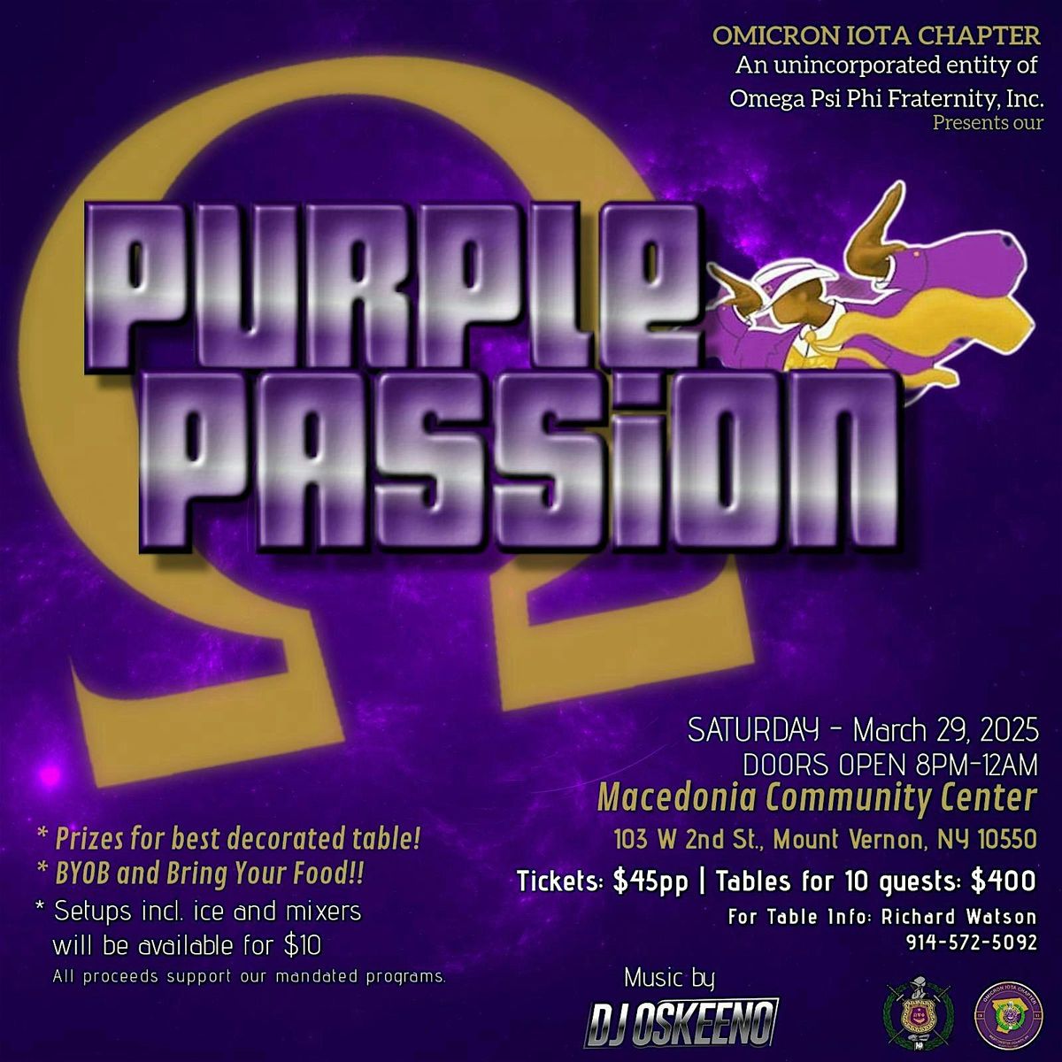 OMEGA PSI PHI FRATERNITY INC.  OMICRON IOTA CHAPTER "PURPLE PASSION"