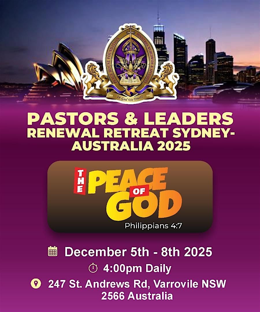 SYDNEY- AUSTRALIA INT'L PASTORS & LEADERS RETREAT 2025