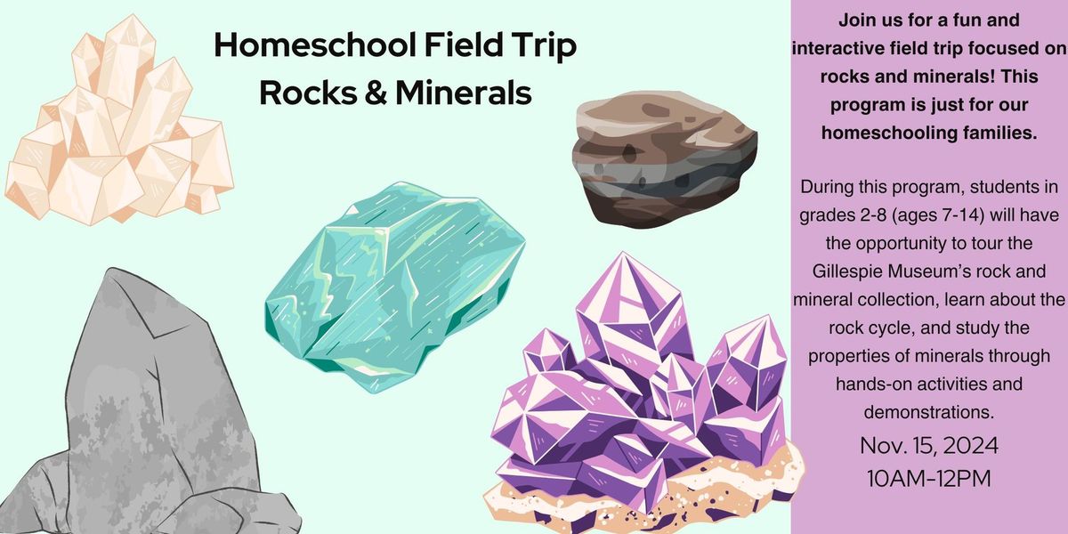 Homeschool Field Trip - Rocks and Minerals