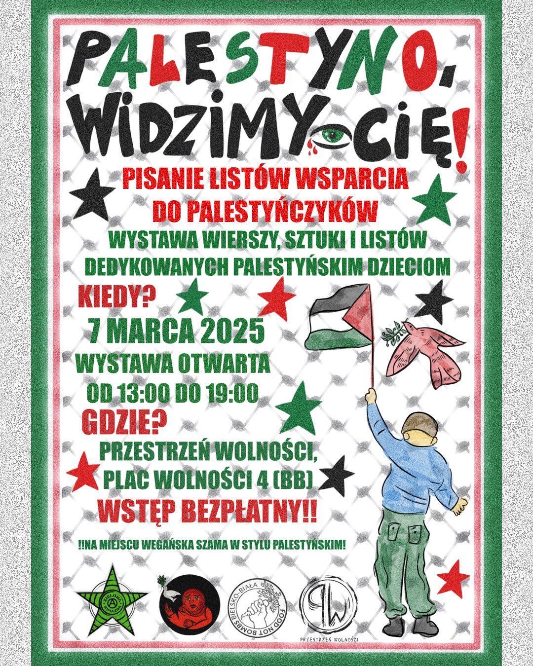 Palestyno widzimy ci\u0119! - Wystawa oraz pisanie list\u00f3w dedykowanych palesty\u0144skim dzieciom