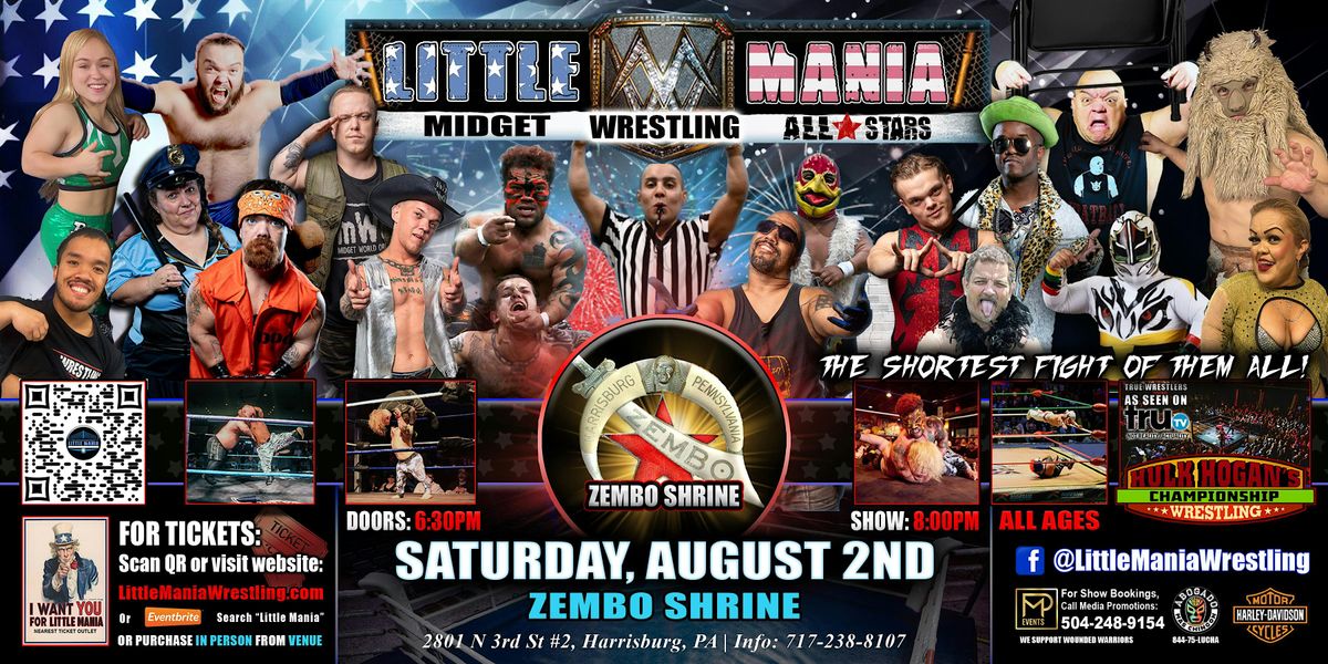 Harrisburg, PA- Little Mania Midget Wrestling @ Zembo Shrine