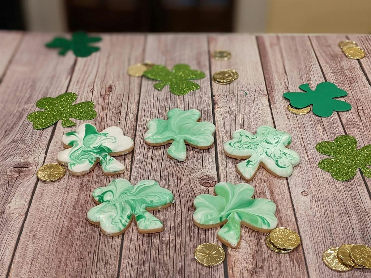 Marbled Dipped Shamrock Cookie Decorating Workshop