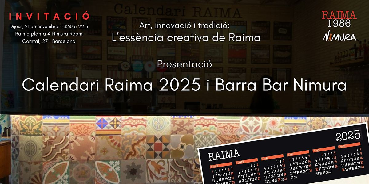 Presentaci\u00f3 Calendari Raima 2025 i Barra Bar Nimura