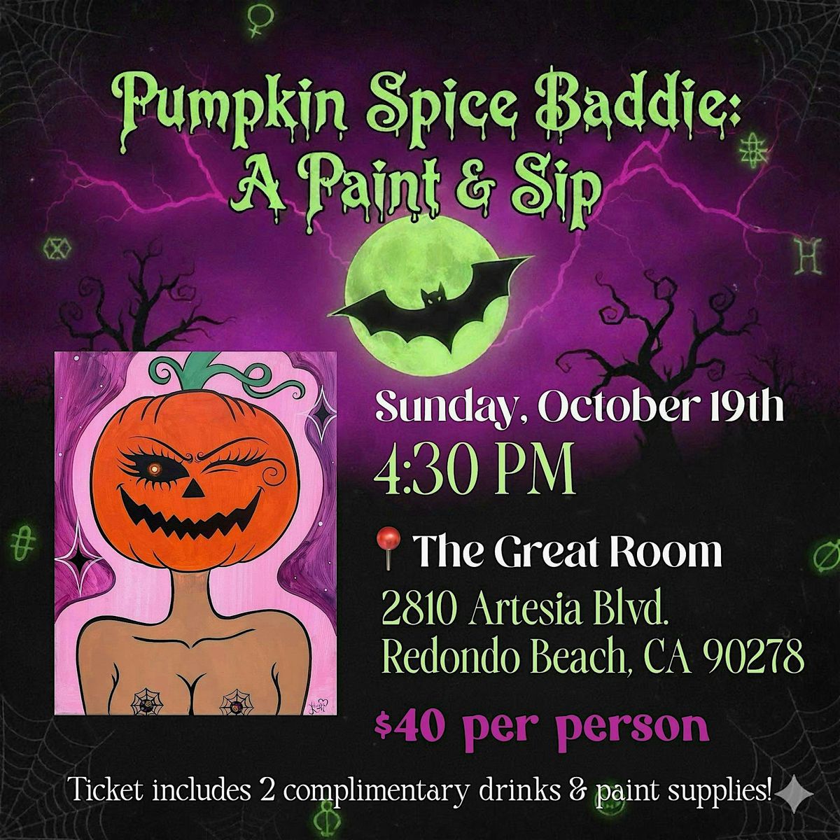 Pumpkin Spice Baddie: A Paint & Sip