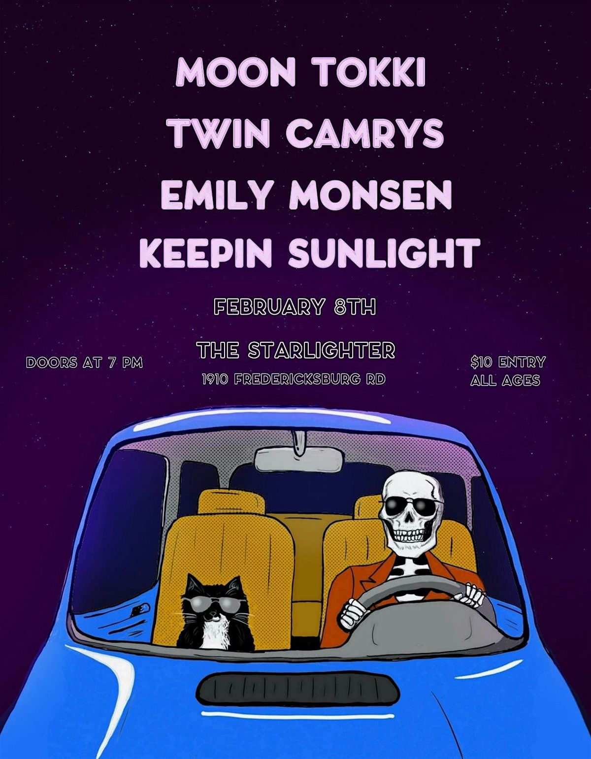 Moon Tokki \u2022\u00a0Twin Camrys \u2022 Emily Monsen \u2022 Keepin Sunlight