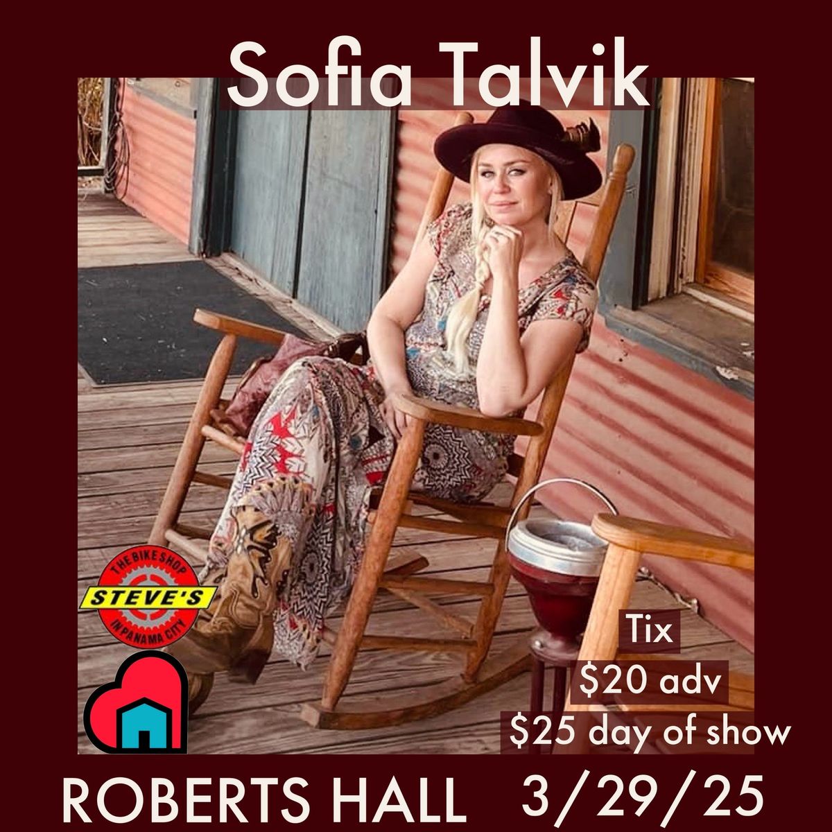 Sofia Talvik at Roberts Hall Saturday 3\/29!