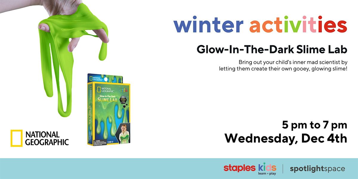 National Geographic Glow-in-The-Dark Slime Lab Staples Albert St Store 151