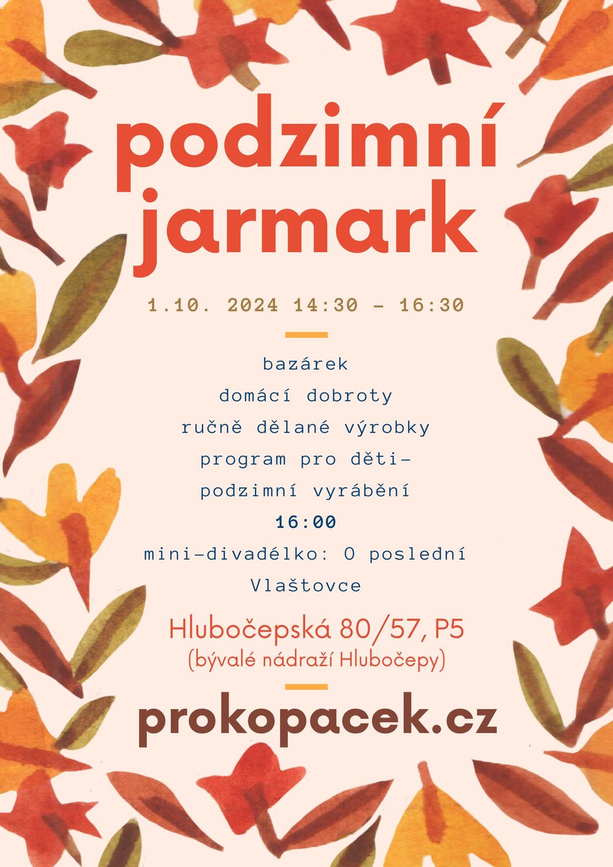 PODZIMN\u00cd JARMARK klubu Prokop\u00e1\u010dek