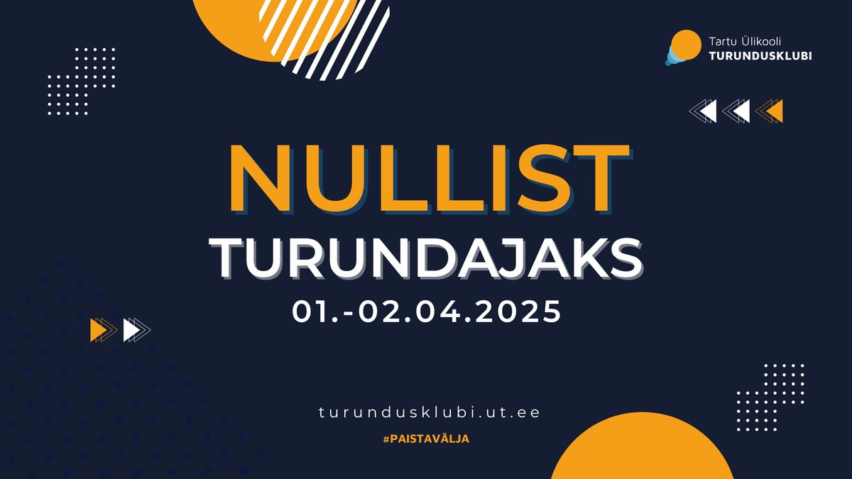 Konverents "Nullist Turundajaks"