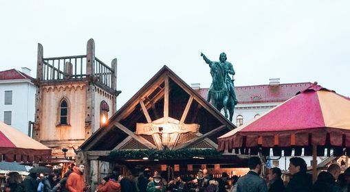 Mittelalterlicher Weihnachtsmarkt in M\u00fcnchen 2021