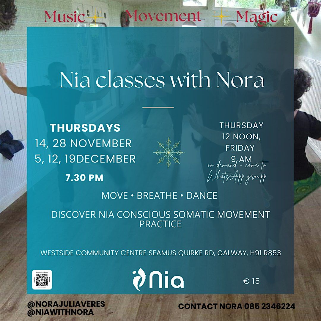 Nia Joy  Thursday Class - 12 to 1 pm