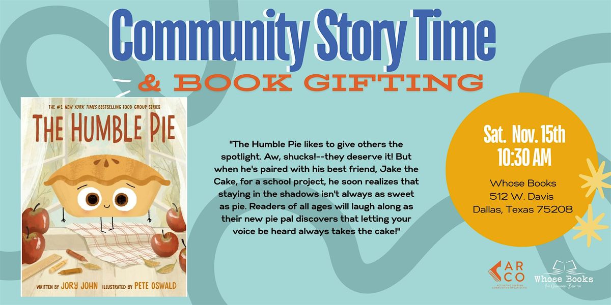 Community Story Time & Book Gifting: The Humble Pie