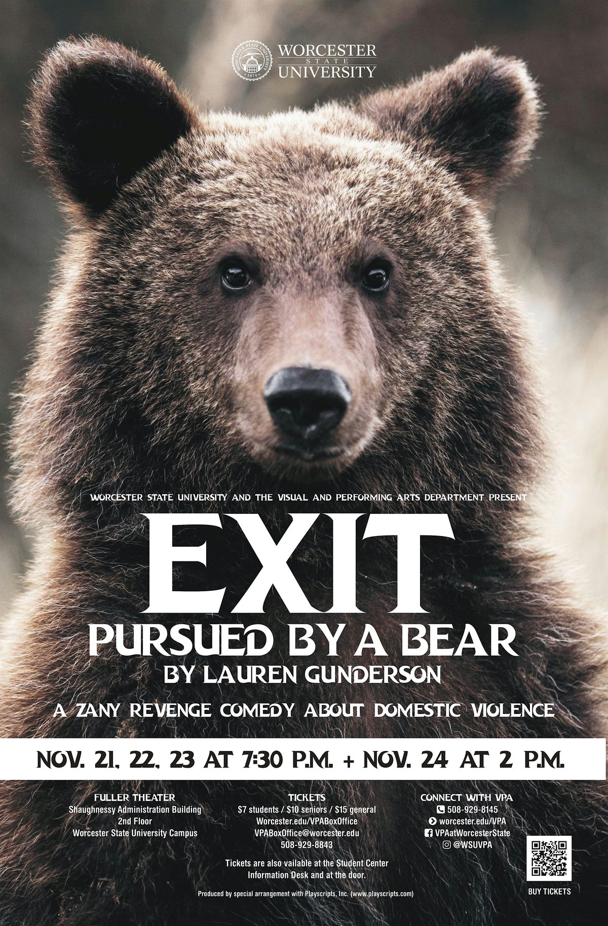 "Exit, Pursued by a Bear" by Lauren Gunderson