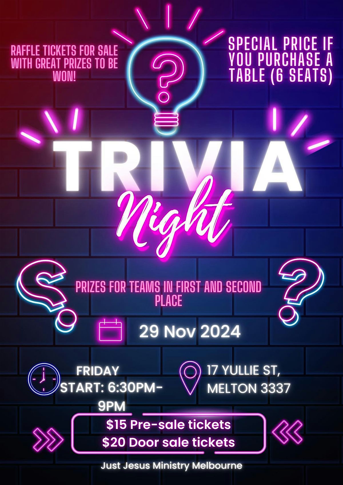 JJM TRIVIA NIGHT FUNDRAISER