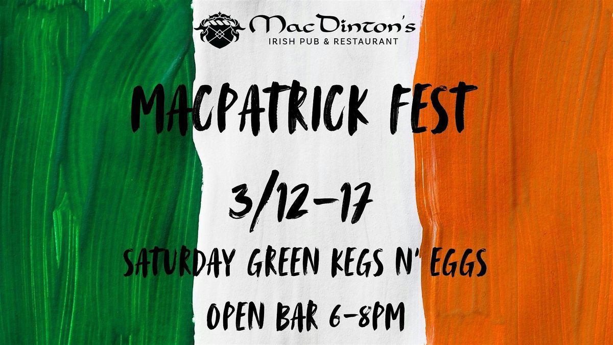 MacPatrick Fest Saturday Kegs N Eggs