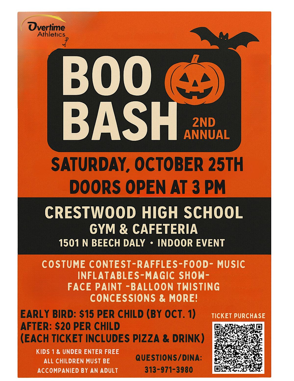 OVERTIME ATHLETICS 2ND ANNUAL BOO BASH | EARLY BIRD SPECIAL ENDS 10\/1